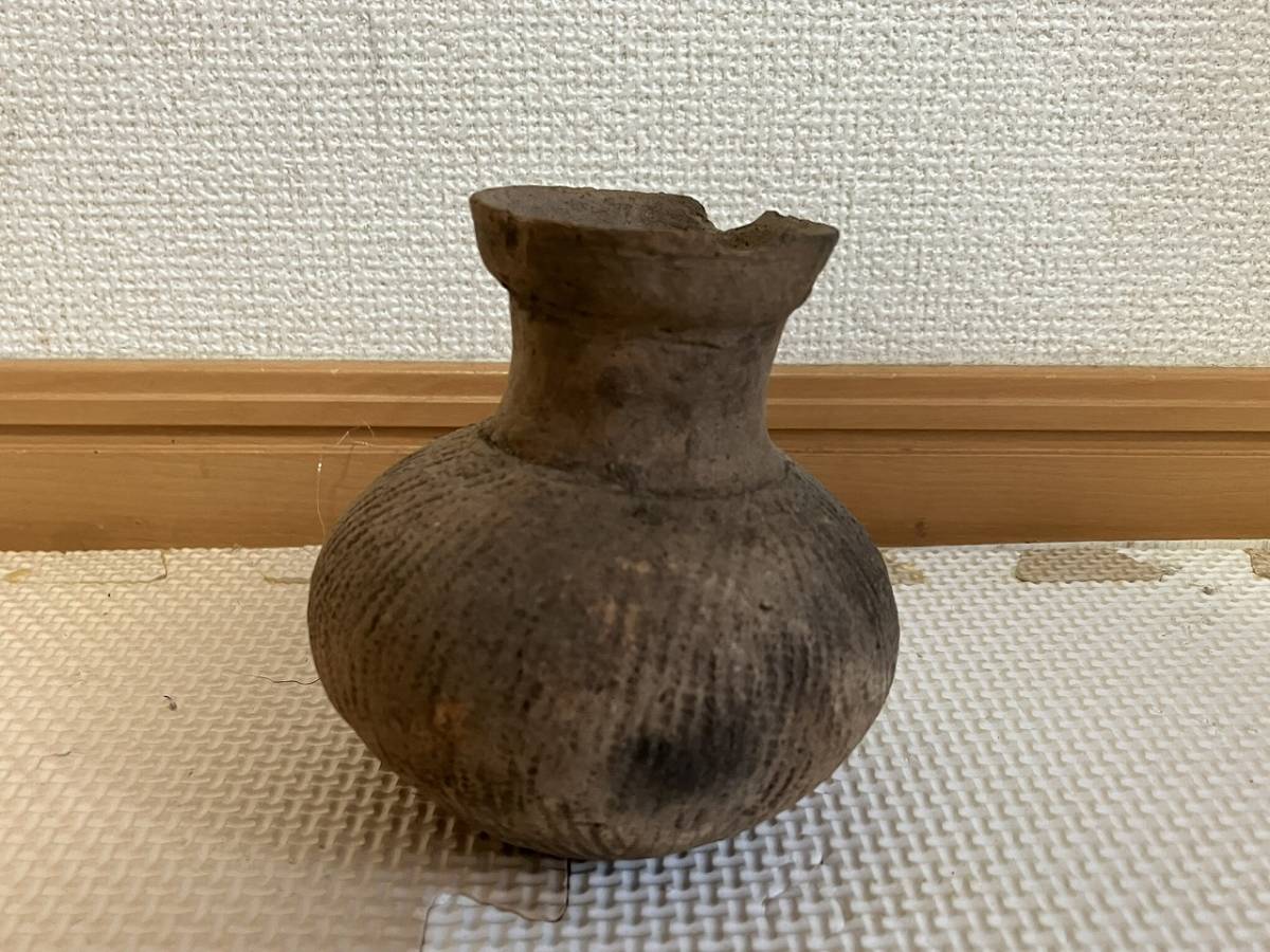 土器骨董　壺　遺跡出土品? 最終価格 1円 縄文 土器 古美術 考古学 骨董品 石狩市 出土 遺物 壺 ツボ 現状品