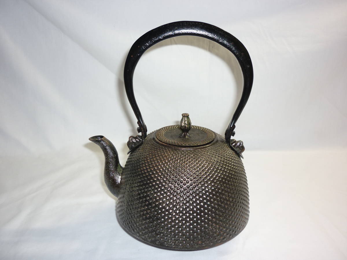 鉄瓶 南部鉄器 Yahoo!オークション - 南部鉄瓶 茶道具 及川寛治 在銘