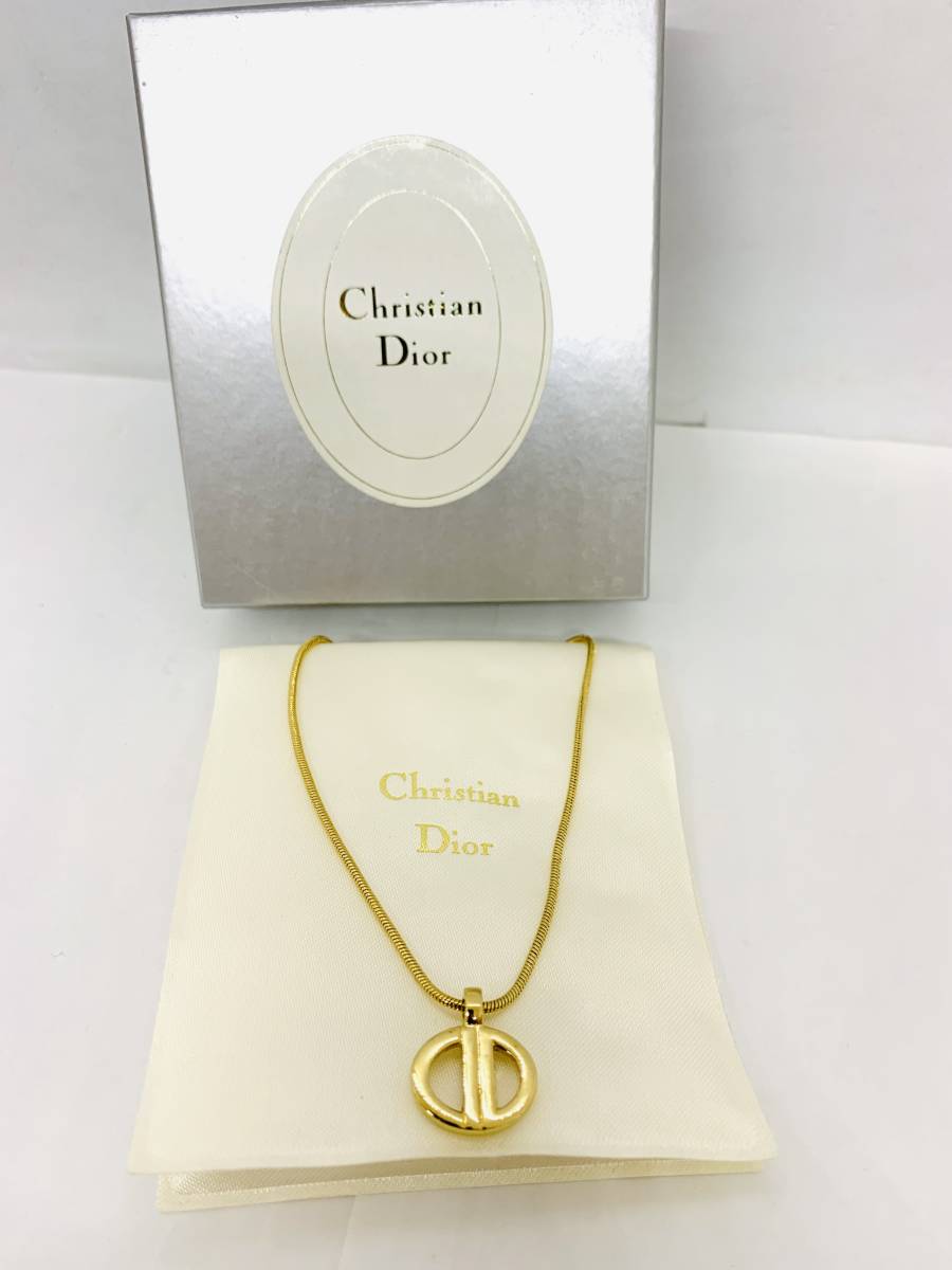 3168 保存箱付き極美品✨ Dior ネックレス CD ロゴ 希少 刻印 3168