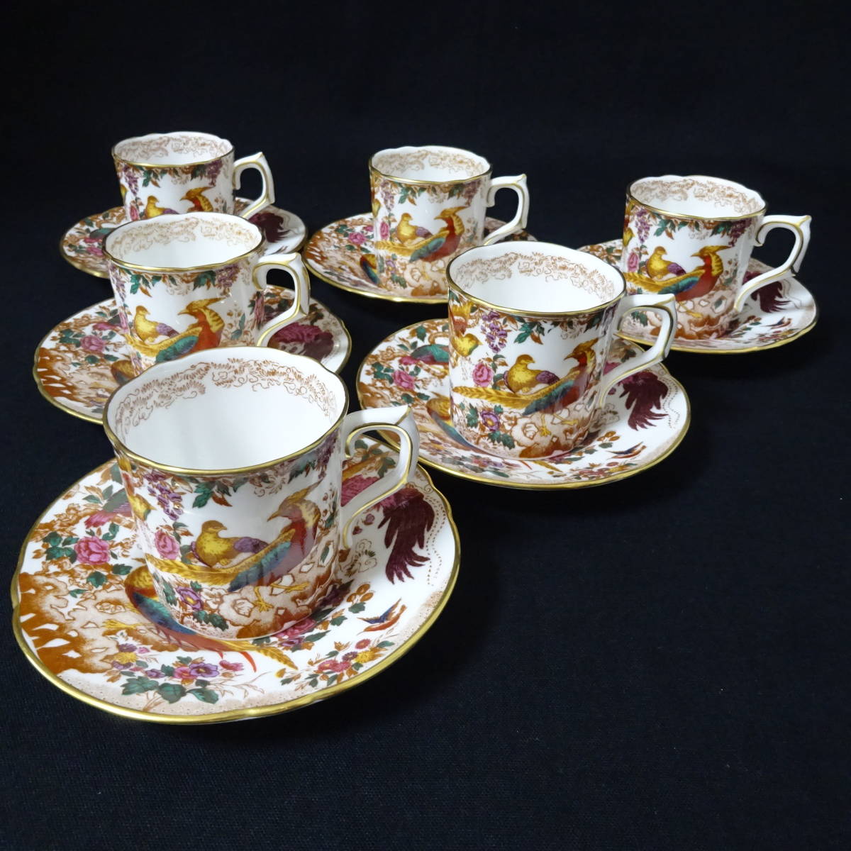 【美品】ロイヤルクラウンダービー★クロイゾンヌ★トリオ　ペア ロイヤルクラウンダービー – オールドエイビス Crown Derby Royal Olde