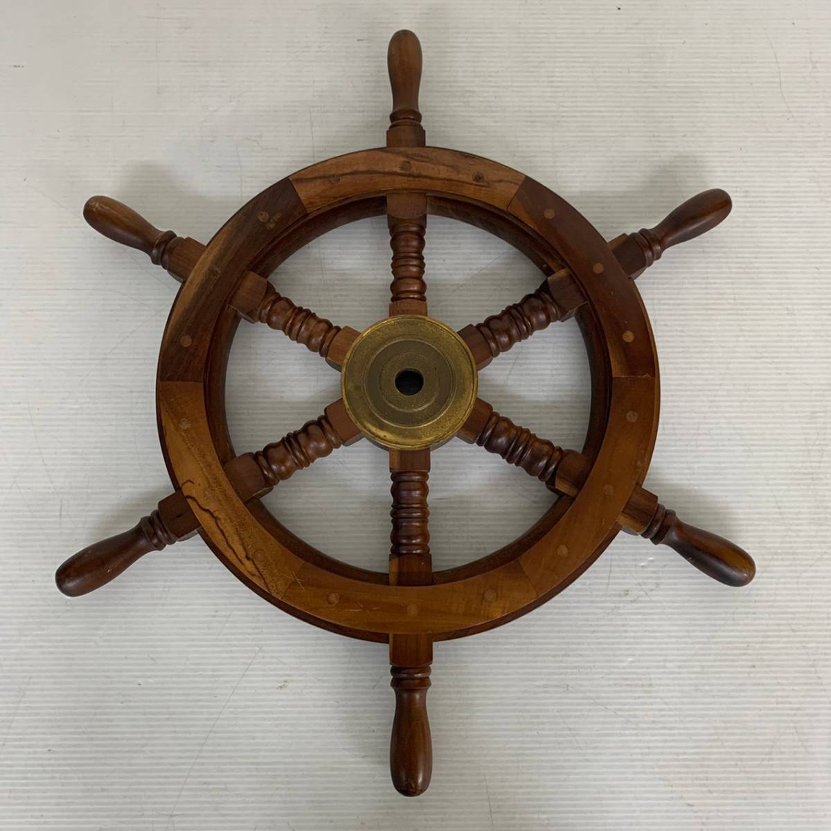 アンティーク レトロ 古い木製 船舵 ラットハンドル アンティーク 古い