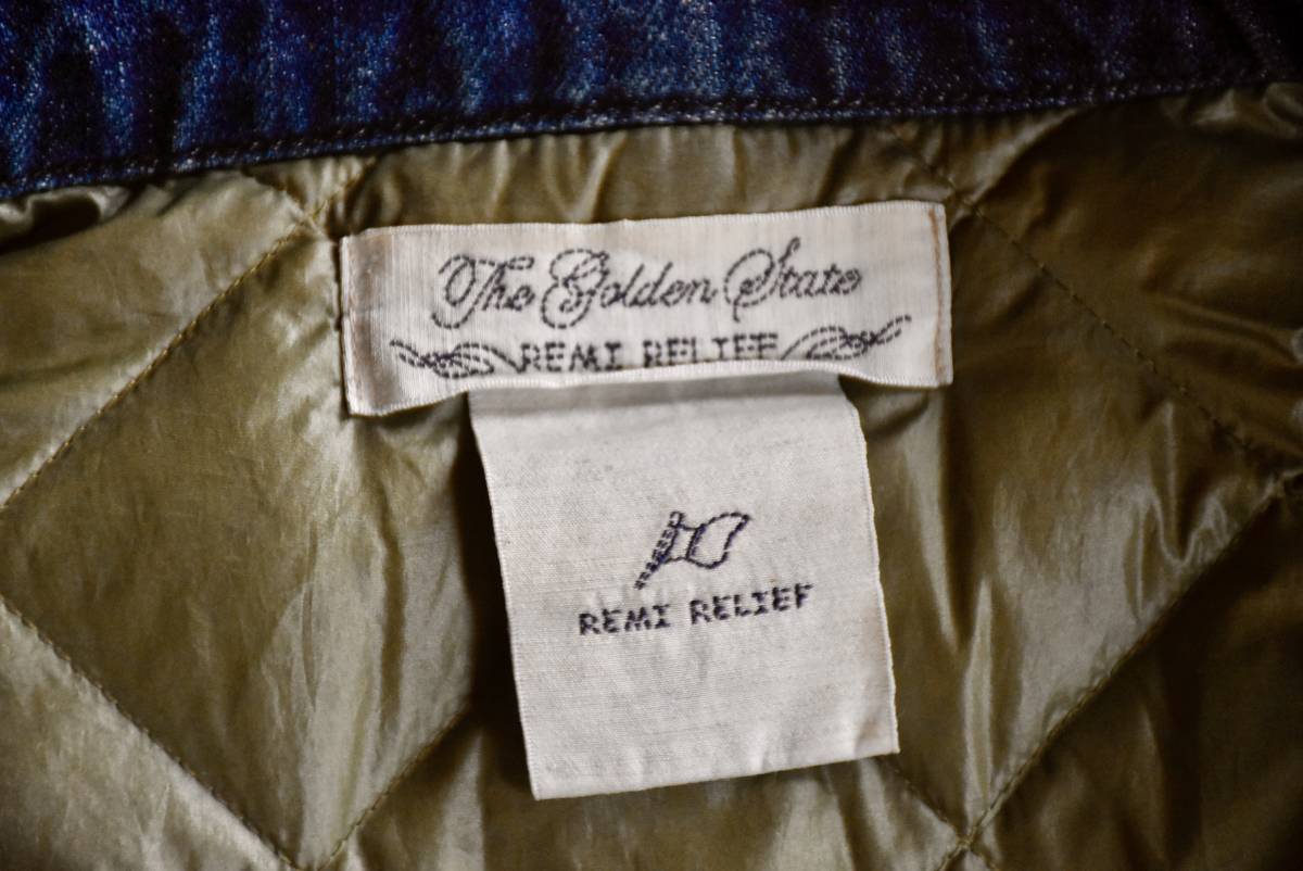 希少 日本製 REMI RELIEF レミレリーフ インディゴ染め デニム 