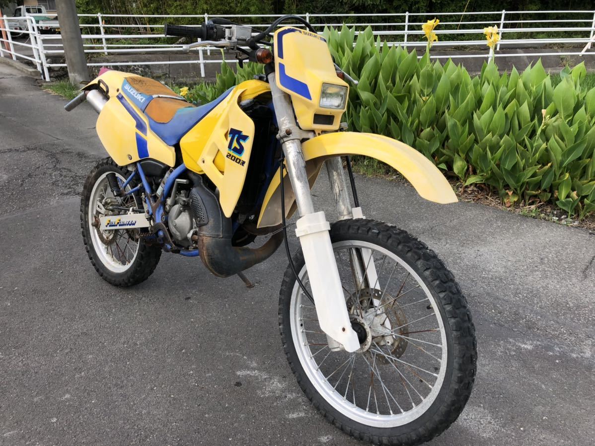 静岡発 スズキ TS200R SH12A 低走行 書類無し 部品取り レストアベース 