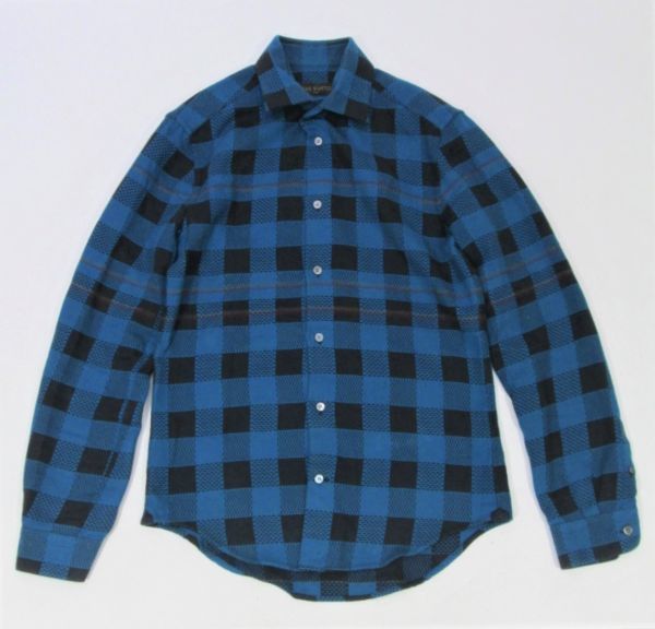 ルイヴィトン（柄チェック）（メンズ Louis Vuitton | ウォッシャブルウールバッファローチェックシャツ(Men's) Foxfire (Louis バッファローチェック LOUIS バッファロー VUITTON エルエルビーン ウールチェック MinnesotaWoolen70s - 長袖