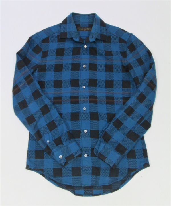 ルイヴィトン（柄チェック）（メンズ Louis Vuitton | ウォッシャブルウールバッファローチェックシャツ(Men's) Foxfire (Louis バッファローチェック LOUIS バッファロー VUITTON エルエルビーン ウールチェック MinnesotaWoolen70s - 長袖