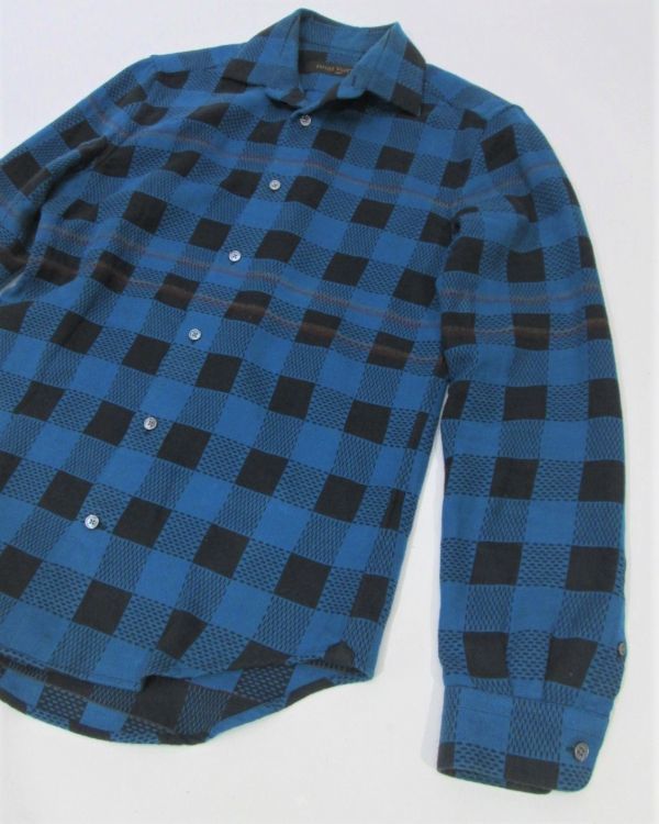 ルイヴィトン（柄チェック）（メンズ Louis Vuitton | ウォッシャブルウールバッファローチェックシャツ(Men's) Foxfire (Louis バッファローチェック LOUIS バッファロー VUITTON エルエルビーン ウールチェック MinnesotaWoolen70s - 長袖