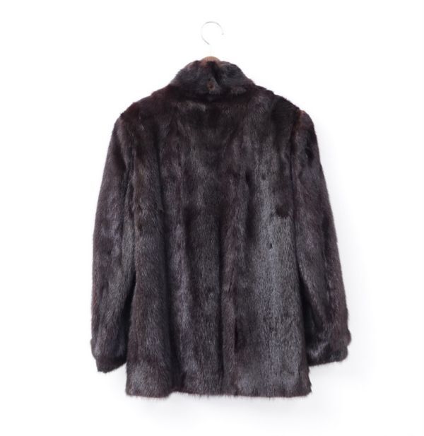 美品　毛皮　ランセル ミンク ペイズリー 裏地 総柄 ブラウン ロング　大きい 美品 毛皮 ランセル ミンク ペイズリー 裏地 総柄 ブラウン ロング