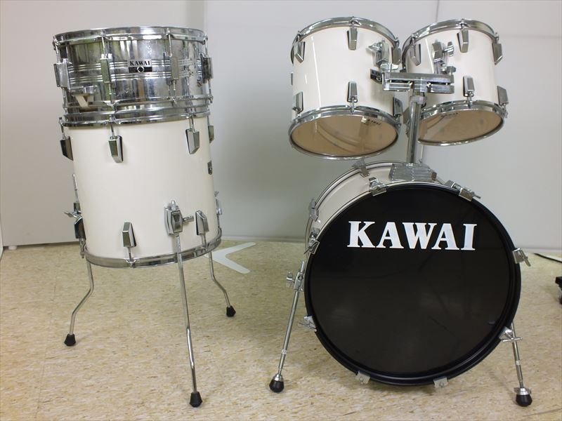 ♪福岡市♪引取限定♪ KAWAI カワイ Acoustic Drums ドラムセット 中古 