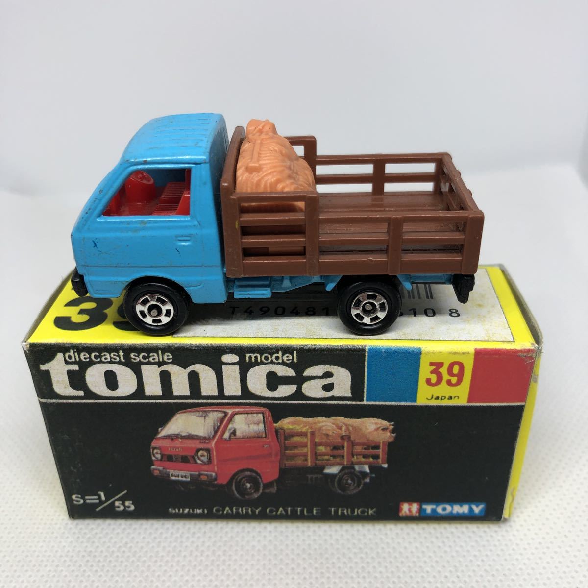 トミカ 日本製 黒箱 39 スズキ キャリイ 家畜運搬車 当時物 絶版 ①