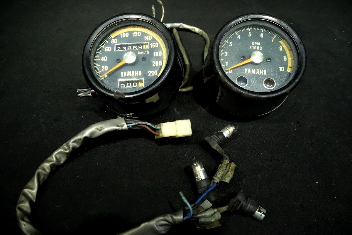 ヤマハ XS650 XS-1 スピードメーター&タコメーター 現状品 レストアに