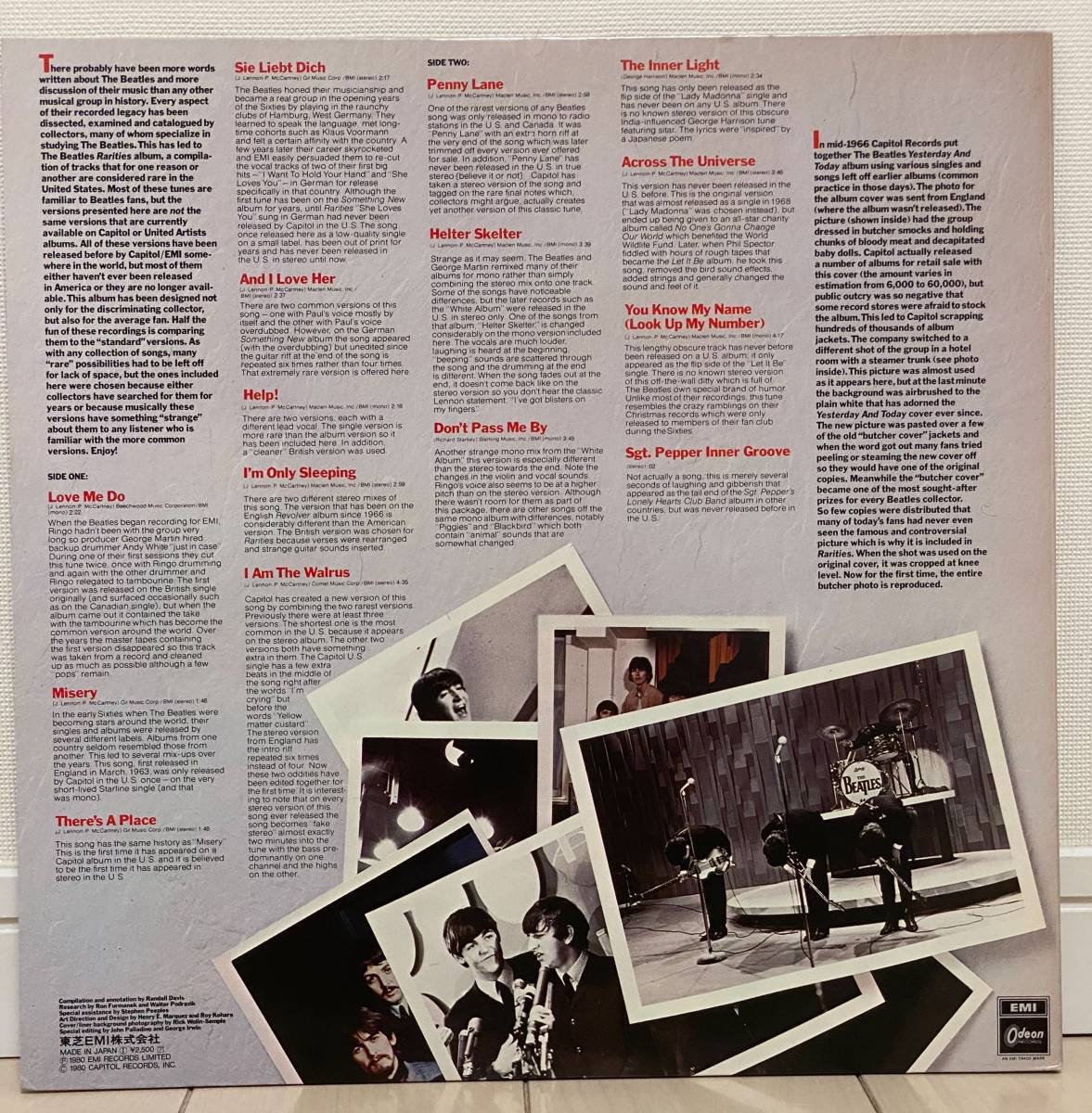 【売切れました】 THE BEATLES/RARITIES/EAS-81325 /日本盤(LP) 見本非売品 No.404