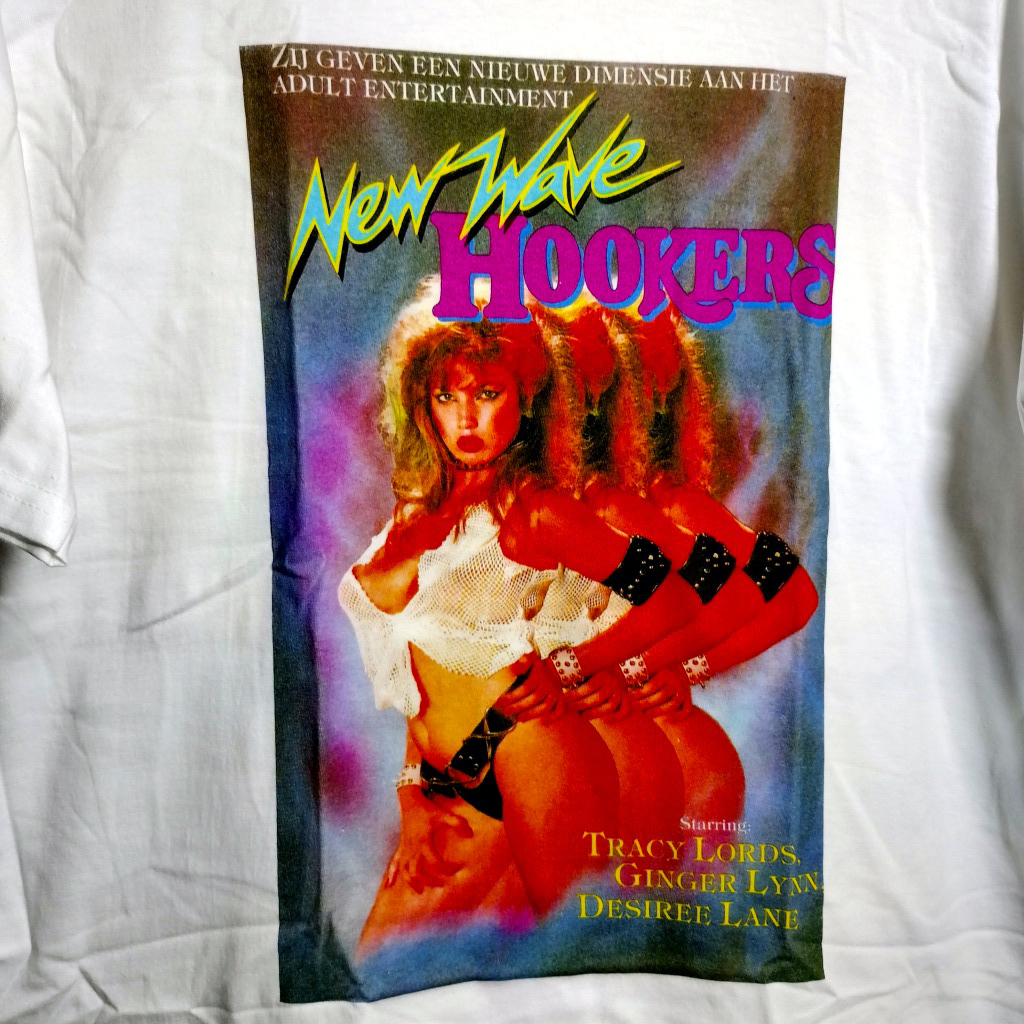 得価，安い トレイシーローズ Traci Lords ポルノ女優 Tシャツ New Wave Hookers 1985 B級映画 ヴィンテージ SEXY ヌード プリント(Tシャツ)｜売買されたオークション情報、yahooの商品情報をアーカイブ公開 - オーク Tシャツ