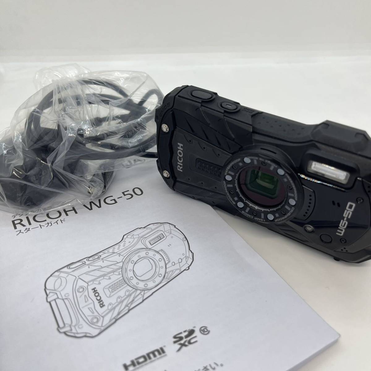 ◇SDカード付き◇RICOH WG-50 デジタルカメラ ブラック色 【公式