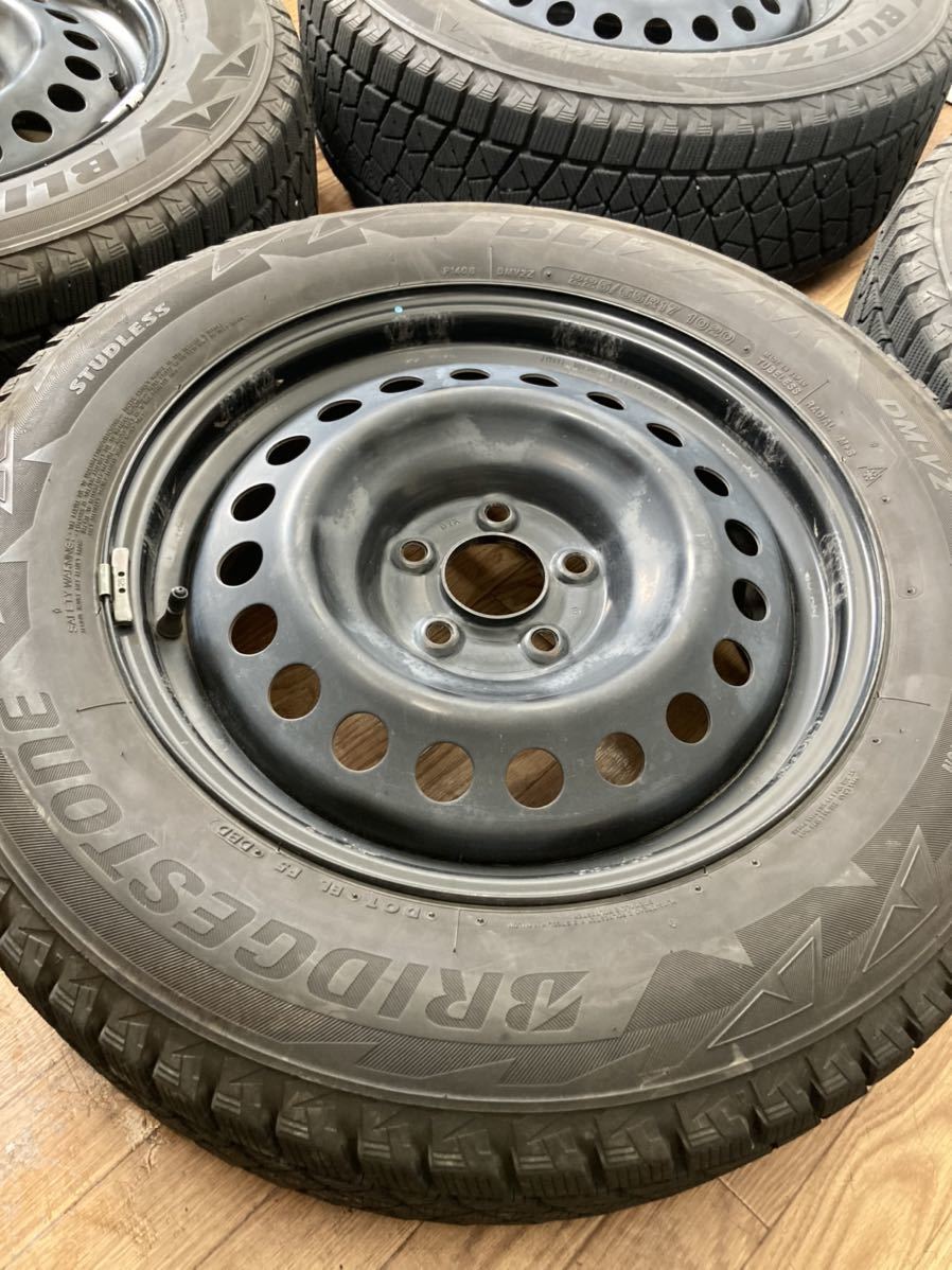 美品 室内保管 225/65R17 スタッドレス ブリヂストン DM-V2 9分山 日産 