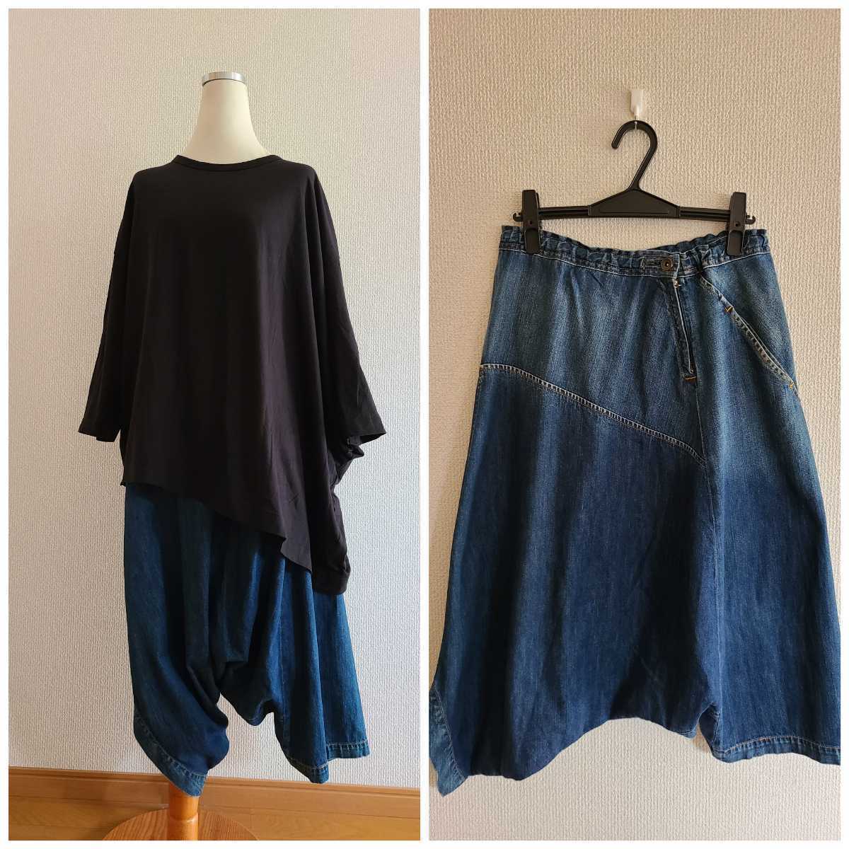 【美品】Y’s ワイズ　デニム　サルエルパンツ　サイズ2 Y's ワイズ デニムサルエルパンツ☆美品(ボトムス)｜売買された