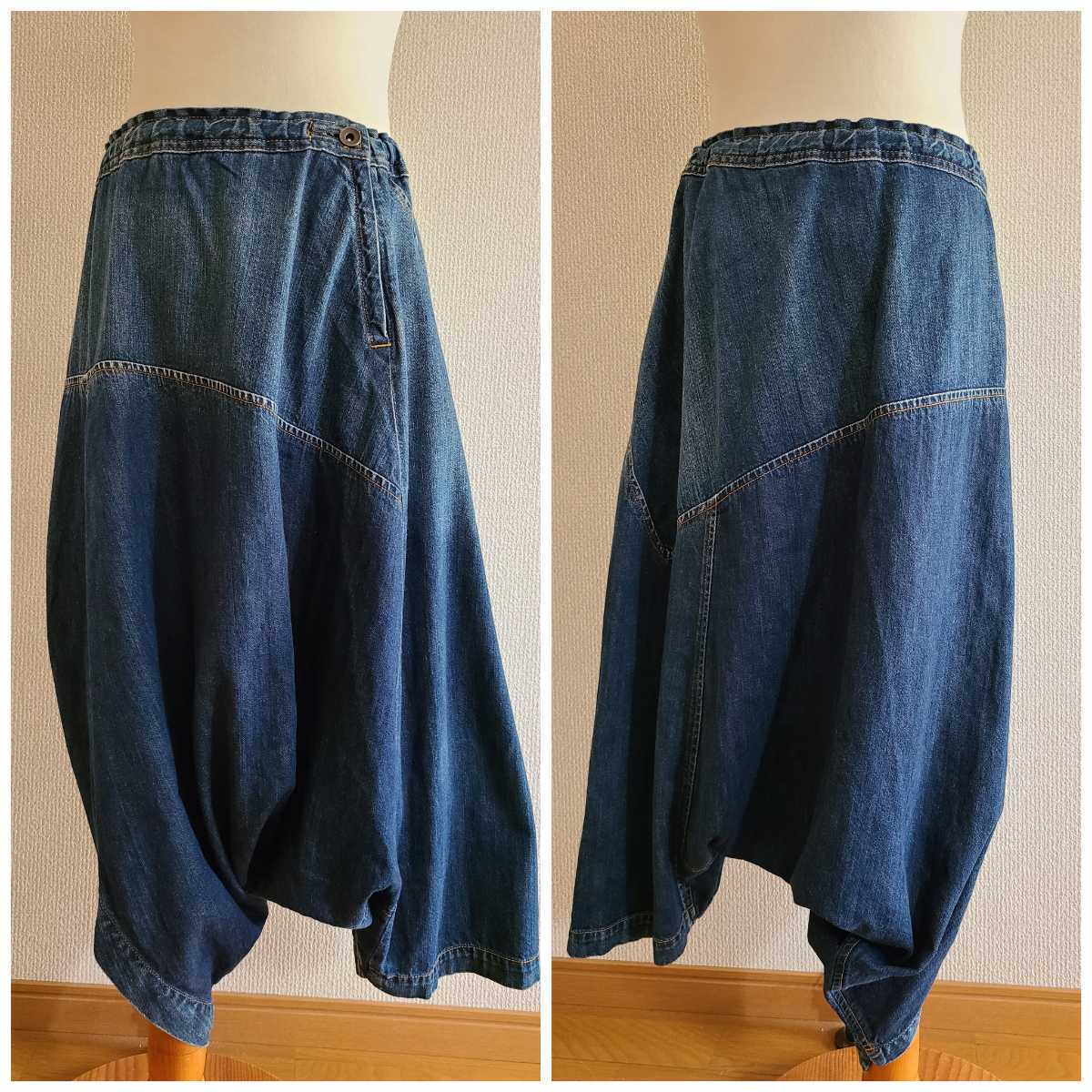 【美品】Y’s ワイズ　デニム　サルエルパンツ　サイズ2 Y's ワイズ デニムサルエルパンツ☆美品(ボトムス)｜売買された