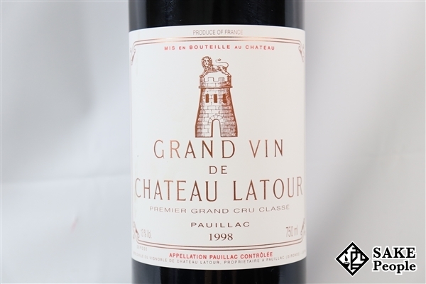 シャトー ラトゥール 1998年 赤ワイン 750ml 未開栓 酒