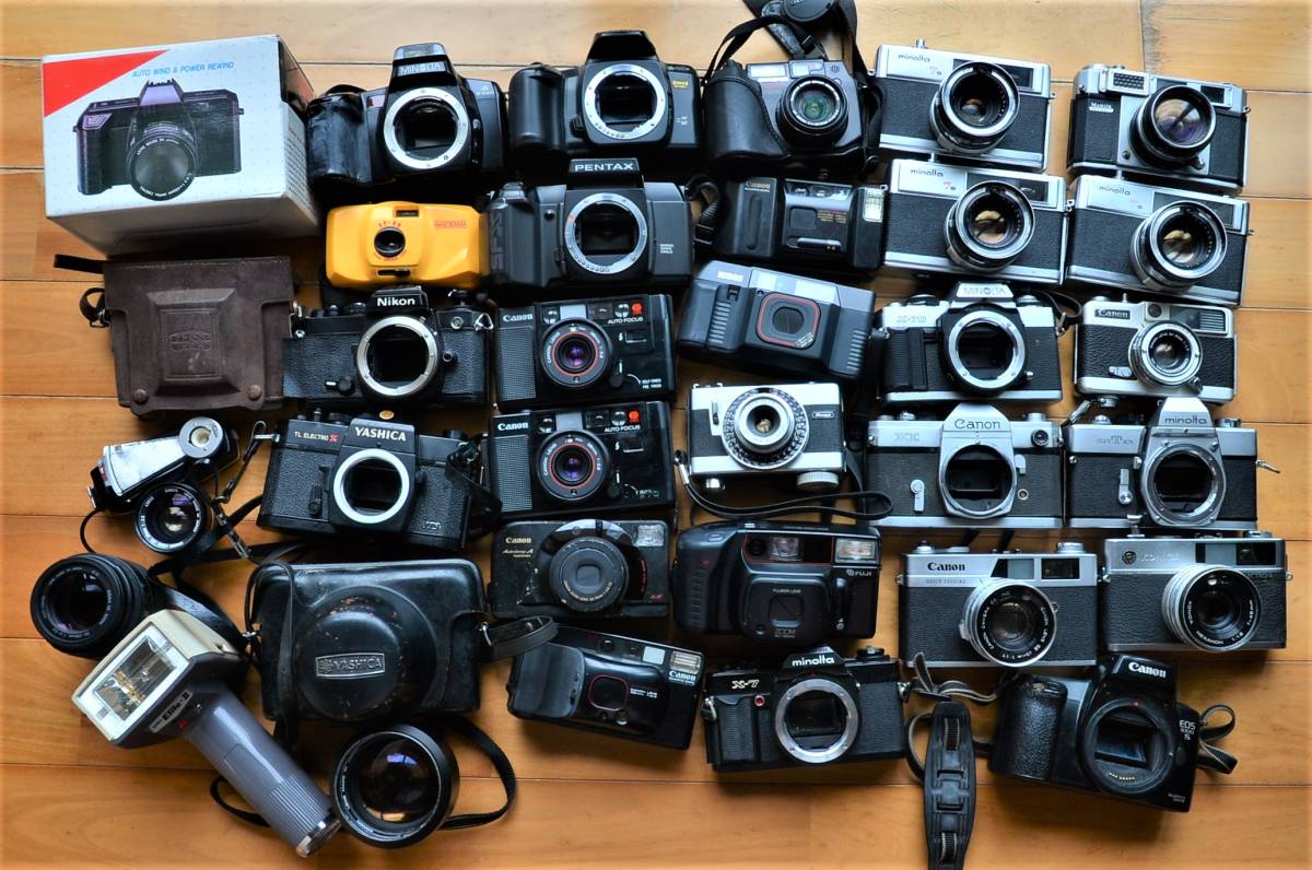 Canon Olympus フィルムカメラ ジャンク おまとめ フィルムカメラ まとめ売り 30台 ジャンク 部品取り Canon MINOLTA
