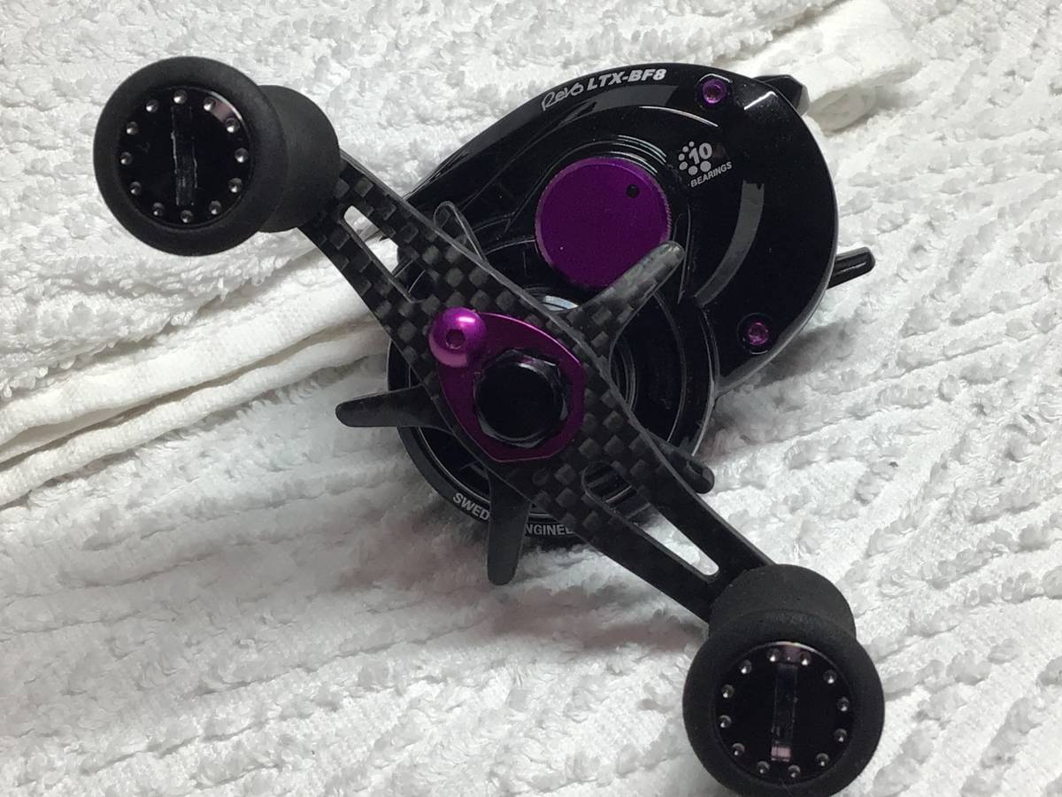 フィッシング Abu Garcia Revo LTX パープルカスタム 左ハンドル