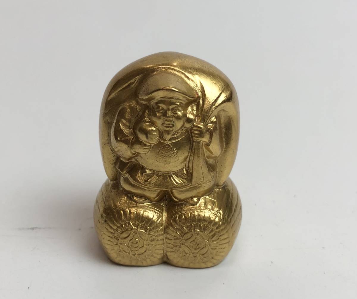 造幣局 泉友会製 刻印 大黒天 金色 置物 縁起物 アンティーク 大黒 