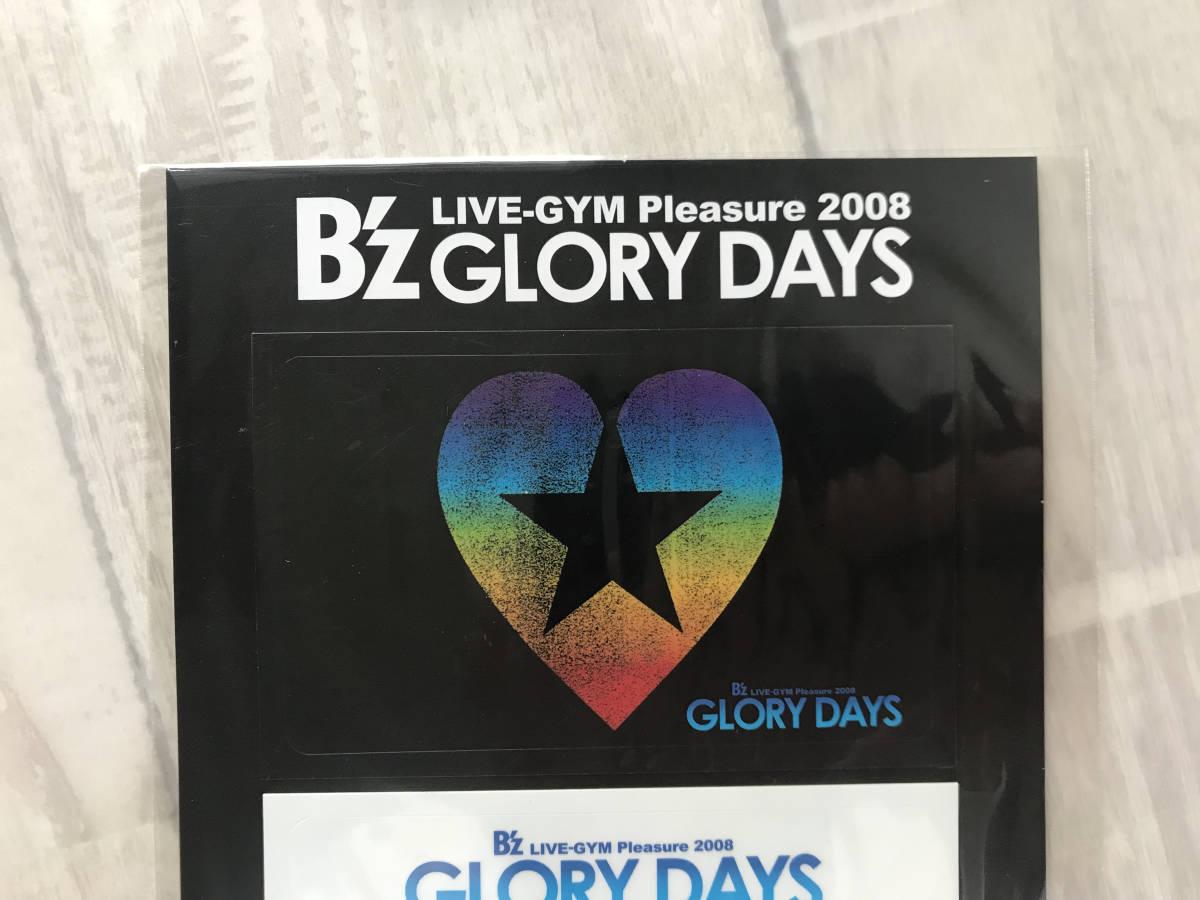 B'z】ICカードステッカー LIVE-GYM Pleasure 2008 -GLORY DAYS- レア