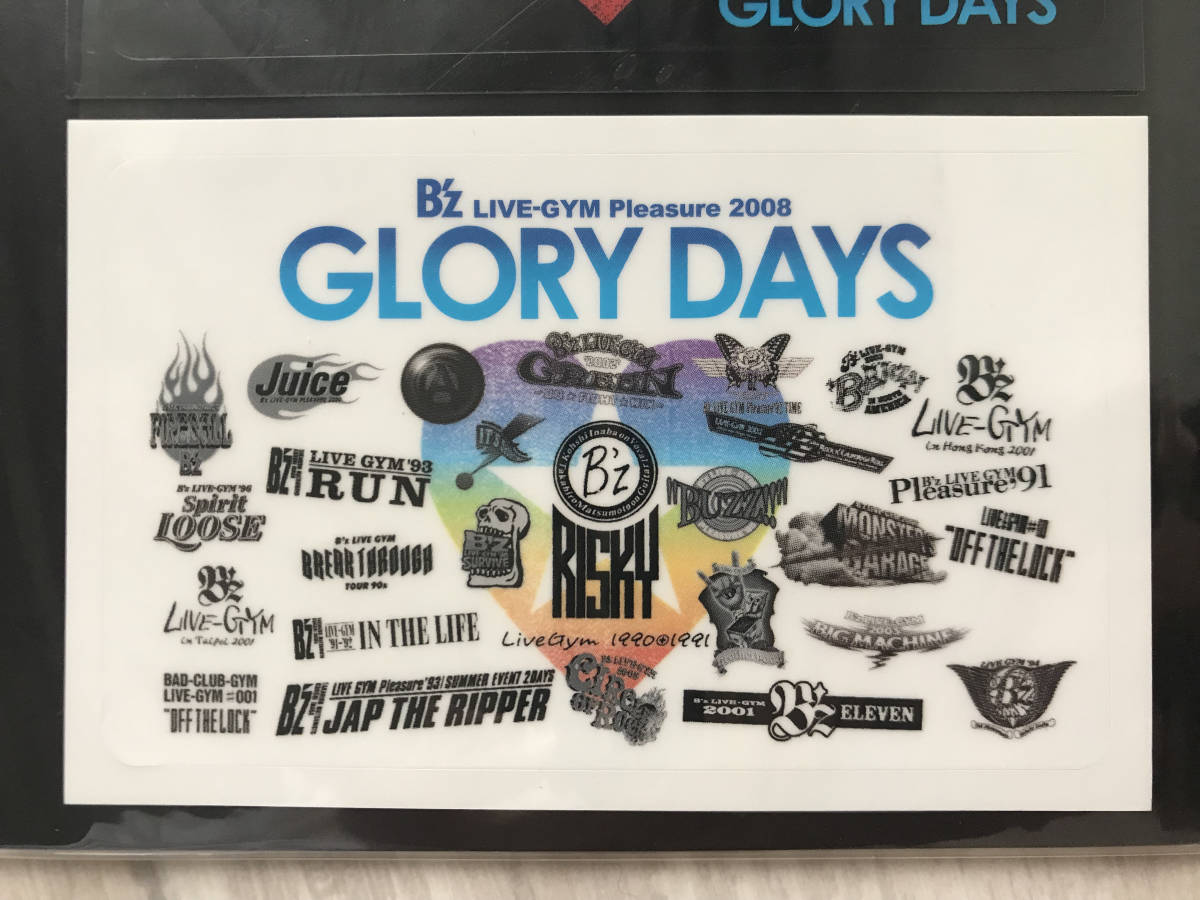 B'z】ICカードステッカー LIVE-GYM Pleasure 2008 -GLORY DAYS- レア