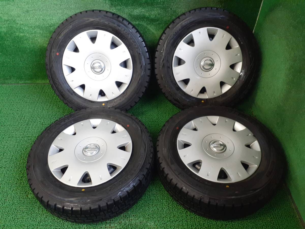  日産カバー付 スチールホイール 175/70R14 バリ溝 ダンロップ 冬 4本 売切(スタッドレスタイヤ)｜売買されたオークション情報、yahooの商品情報をアーカイブ公開 - オークファン 4穴
