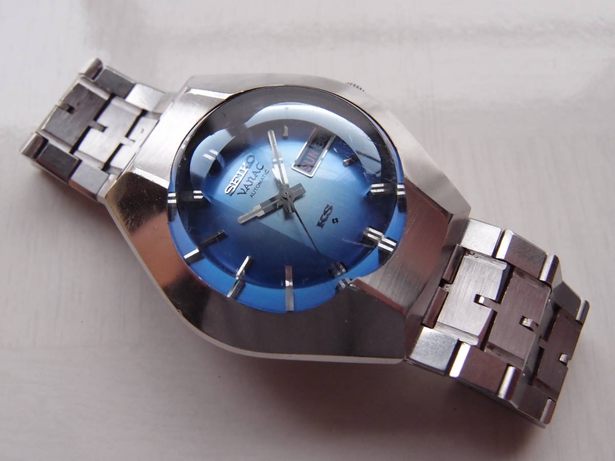 SEIKO キングセイコー KS VANAC バナック 5626-726A 変形ケース ブルー 