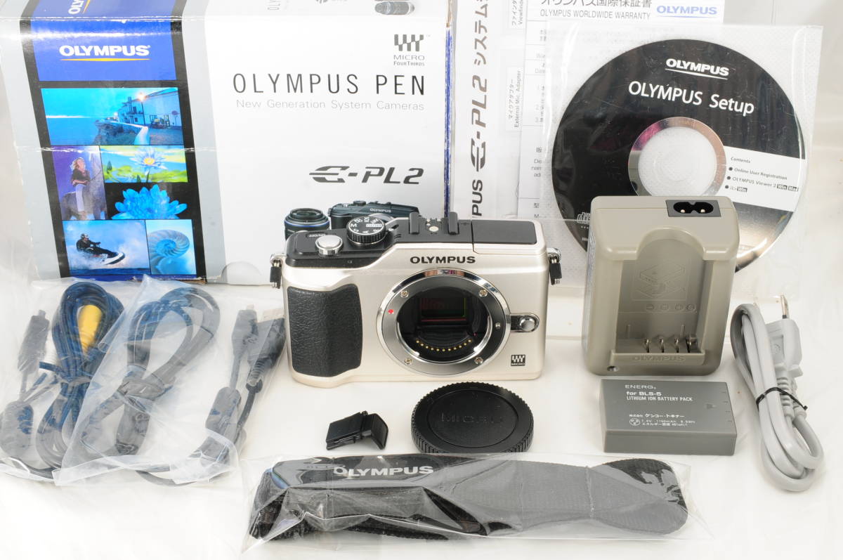 ☆極上美品☆OLYMPUS オリンパス PEN E-PL2 ボディ シルバー 付属品