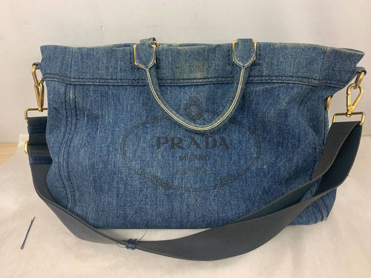 PRADA プラダ カナパ BN2069 DENIM デニム キャンバストート 