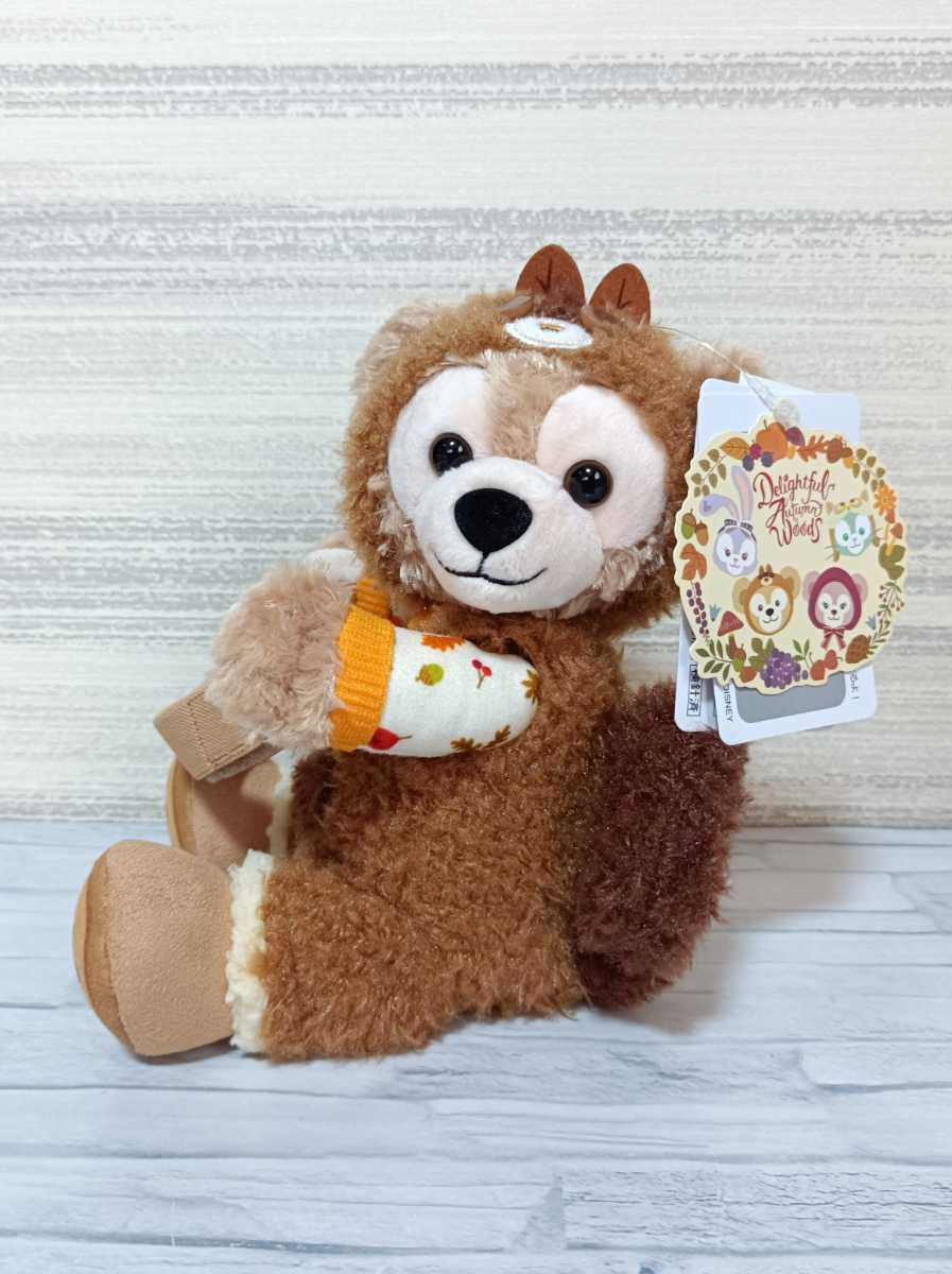 タグ付き ジェラトーニ 秋のぼうけん ぬいぐるみバッジ ダッフィー