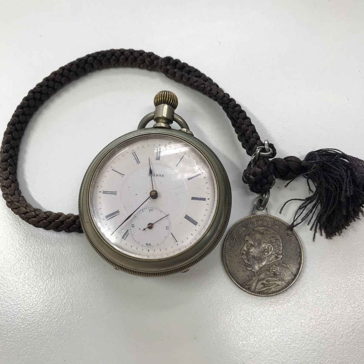 懐中時計 コロン手巻き ジャンク不動 レトロ 現状品