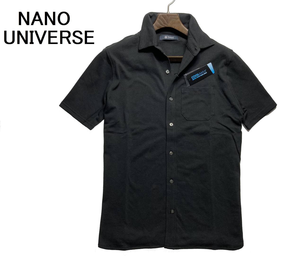 高品質，お買い得 54831 ナノユニバース 定番クールマックス素材 nano universe 半袖 鹿の子シャツ ブラック M(Mサイズ)｜売買されたオークション情報、yahooの商品情報をアーカイブ公開 - オークファン 半袖シャツ一般
