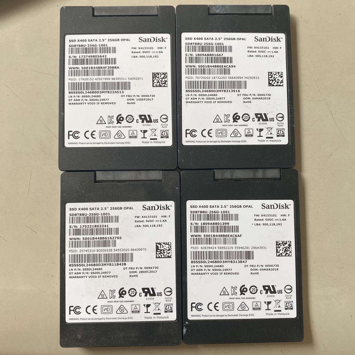 低価，お買い得 SanDisk X400 SATA SSD 256GB 2.5インチ SD8TB8U み 4枚セット L.(256GB～)｜売買されたオークション情報、yahooの商品情報をアーカイブ公開 - オークファン 256GB～