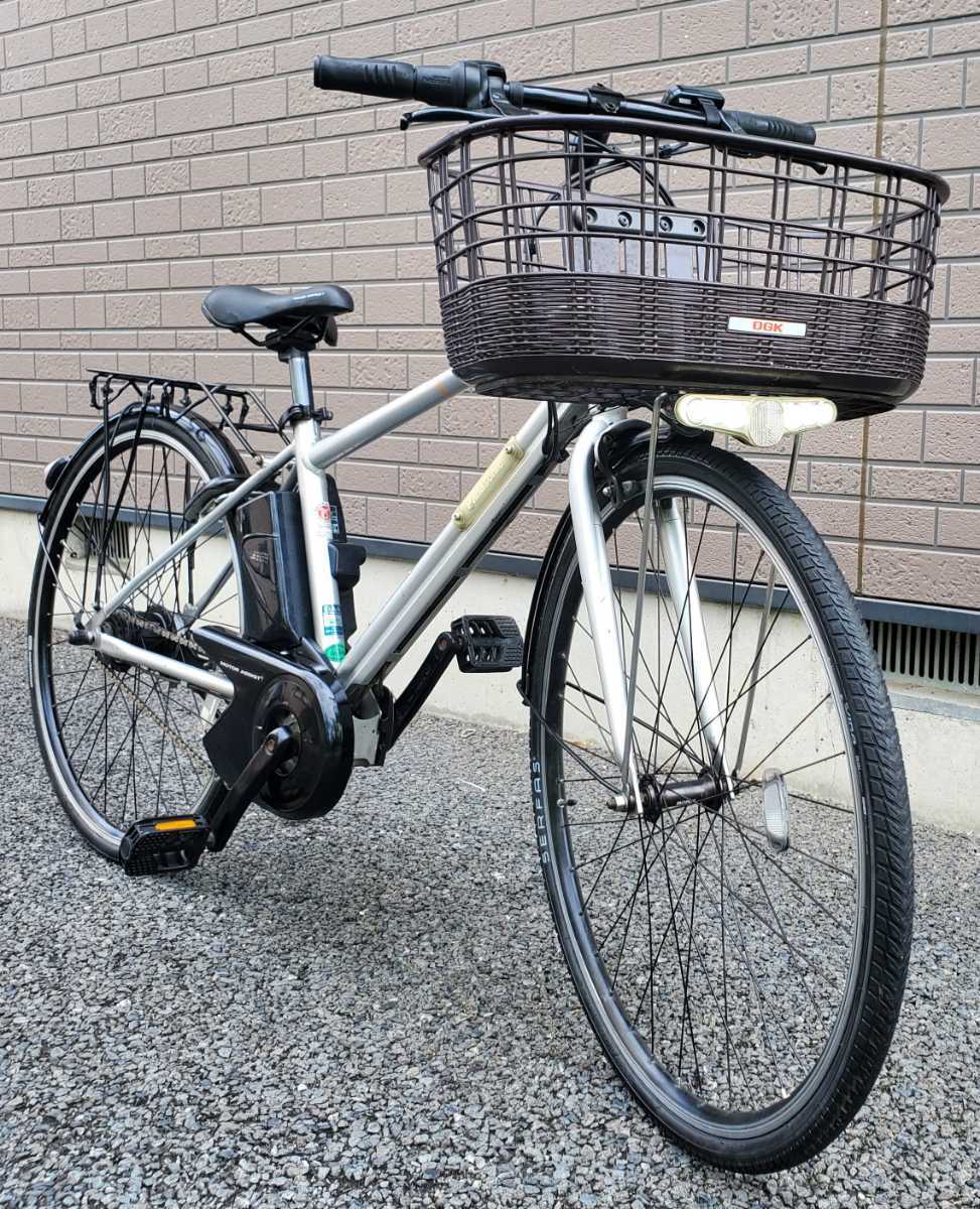 Panasonic新基準電動アシスト自転車MOBI 8. 内装式8段変速 大きい13、2APのバッテリー充電器フルセット付きワイド前かご