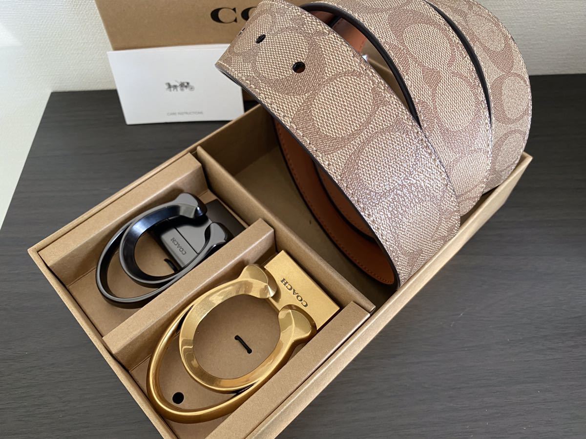 人気，豊富な COACH コーチ メンズベルト リバーシブル シグネチャー フリーサイズ ビジネス 紳士ベルト(その他)｜売買されたオークション情報、yahooの商品情報をアーカイブ公開 - オークファン 服飾小物