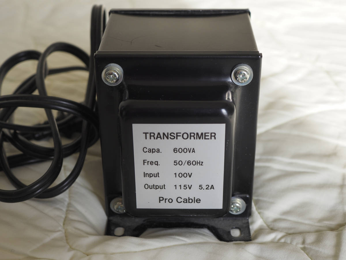 115V用ステップアップトランス ステップアップ・トランス (600W容量) 100V→115V 中古 1. 【公式通販】