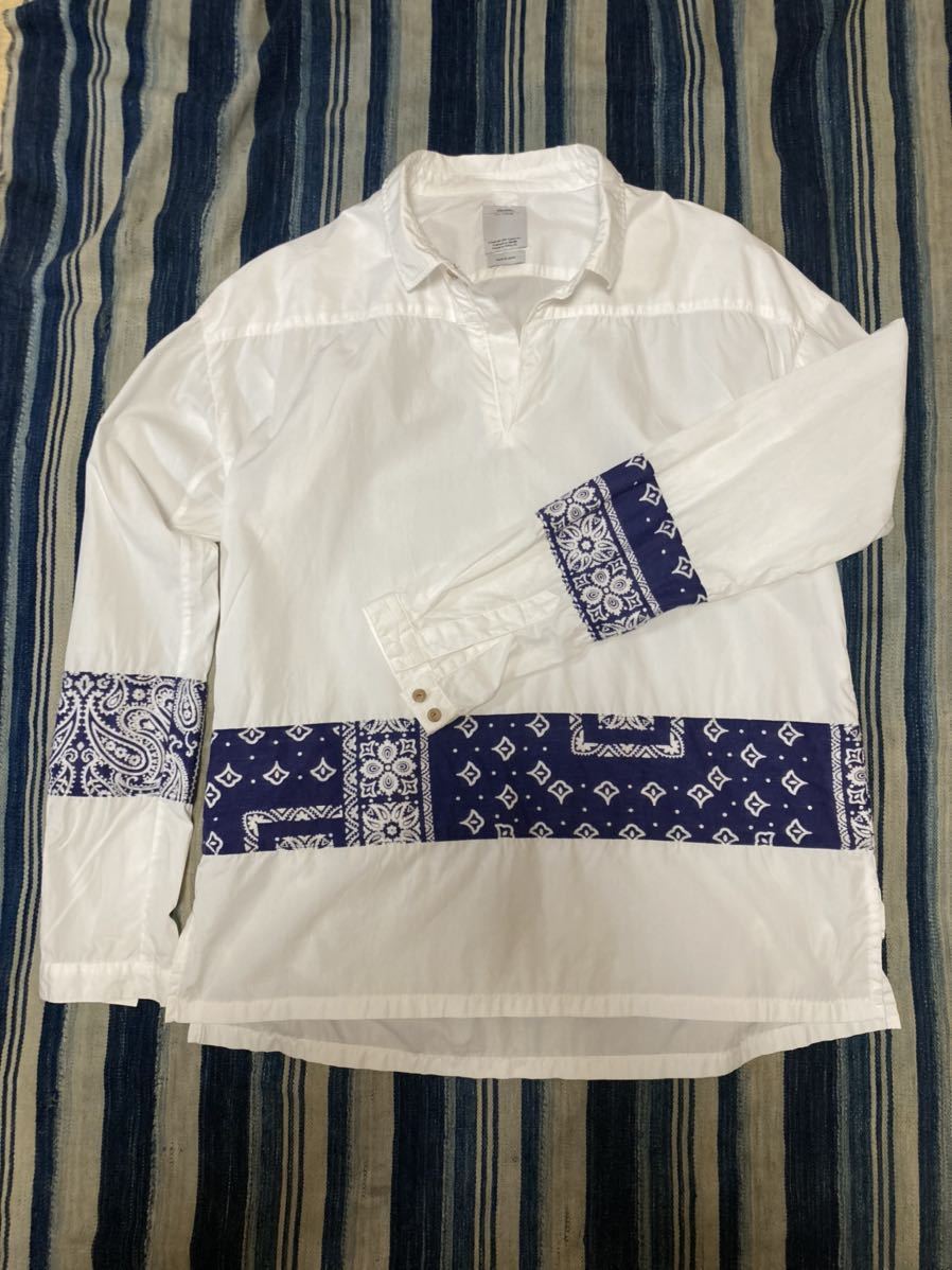 【セール，人気SALE】 商品 極 KERCHIEF BORDER TUNIC SHIRT white size3 定価&yen;60 480 bandana visvim 中村ヒロキ kofu vintage(トップス)｜売買されたオークション情報、yahooの商品情報をアーカイブ公開 - オークファン 男性用