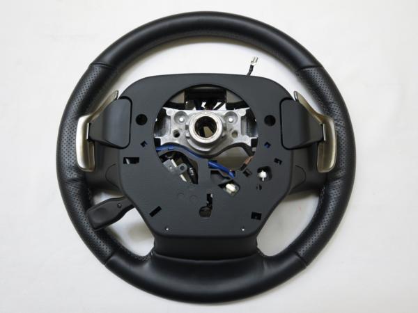 Q LS460 LS600h レクサス LSーF！純正革ステアリング ハンドル