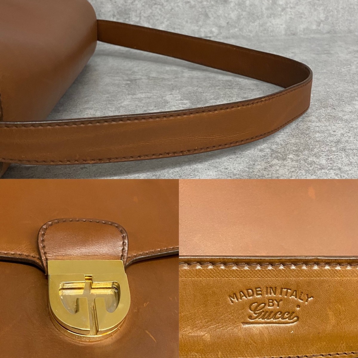 1円 美品 GUCCI オールドグッチ ヴィンテージ GG ロゴ金具 最高級 