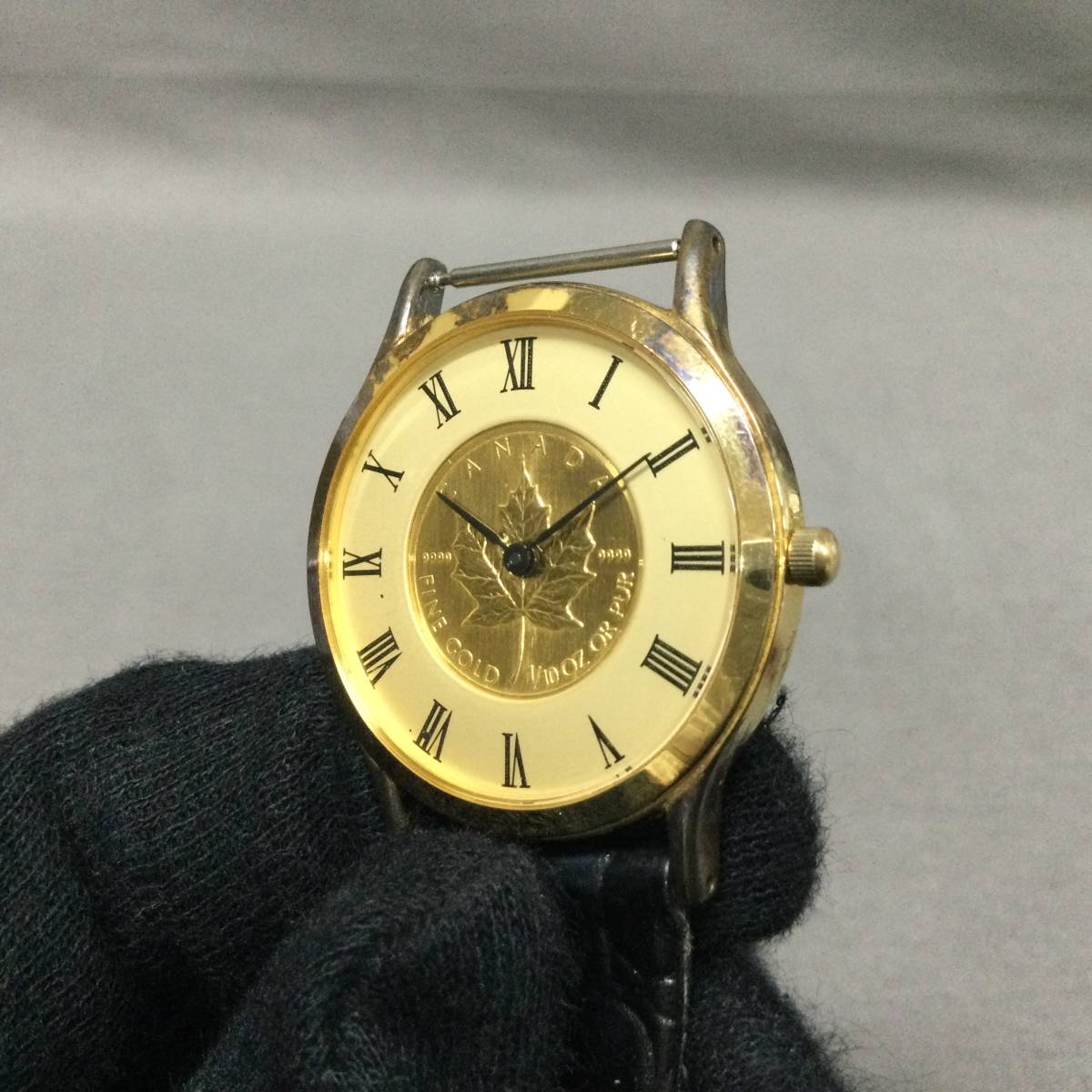 040725 208825 FINE GOLD 1/10 OZ OR PUR 腕時計 メイプルリーフコイン 