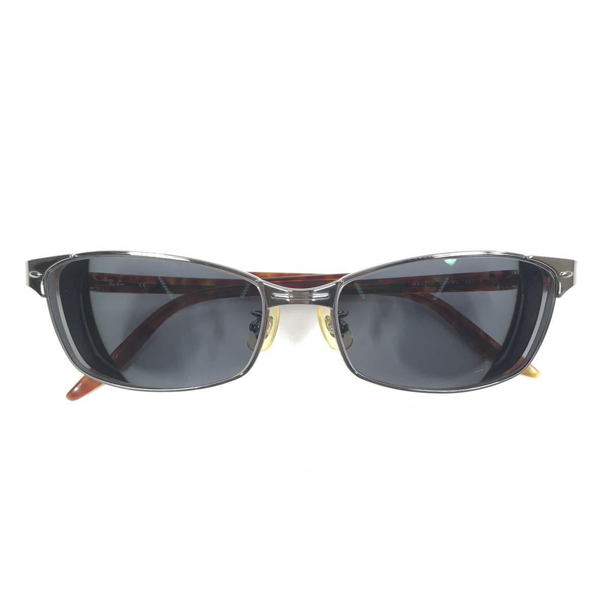 人愛様、再度購入よろしくお願いいたします。 レイバン】本物 Ray-Ban サングラス ロゴ金具 RB3319 グレー色系