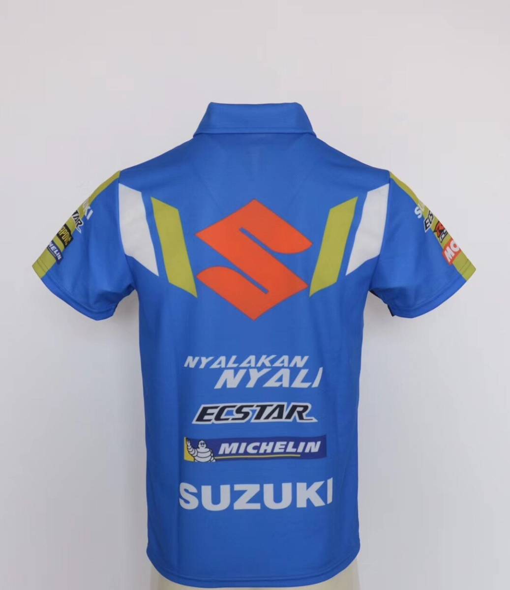 スズキ　SUZUKI　 シャツ　T　モトGP　レース　ピット　チーム　ECSTAR　エクスター　ポロ