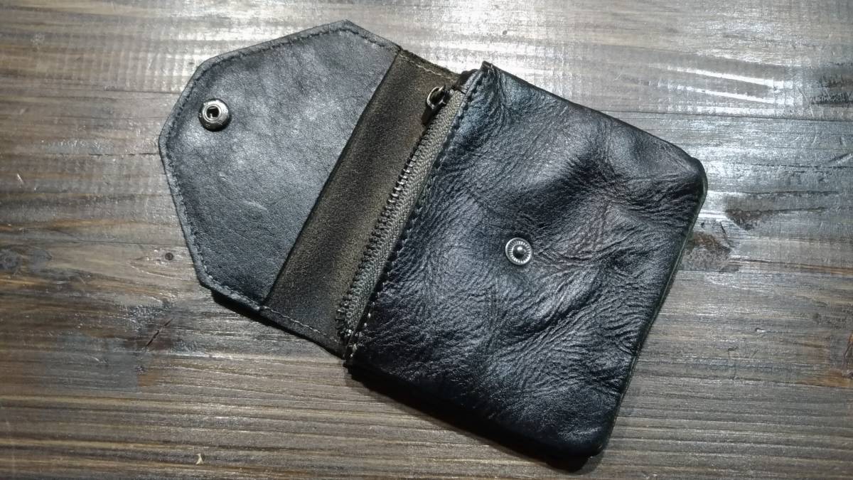 さい 出品 1円スタート DOUBLE RL 【未使用美品】 RRL ブラックレザーコイン