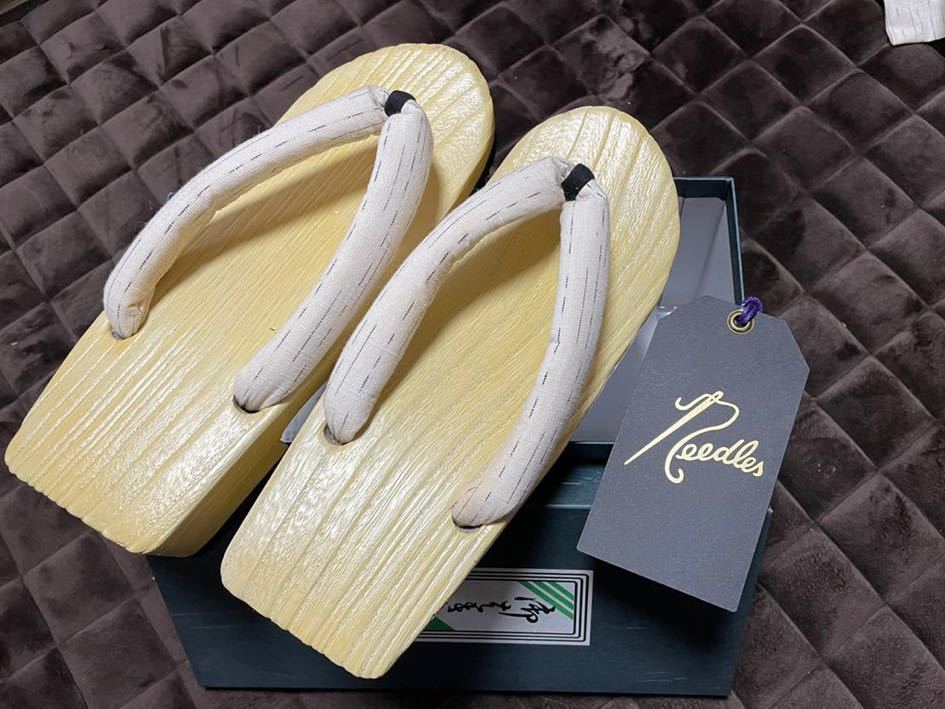 【格安，セール】 Needles ニードルス Geta Sandals With Tsumugi Thong 下駄サンダル ビブラムソール②(ニードルス)｜売買されたオークション情報、yahooの商品情報をアーカイブ公開 - オークファン ニードルス