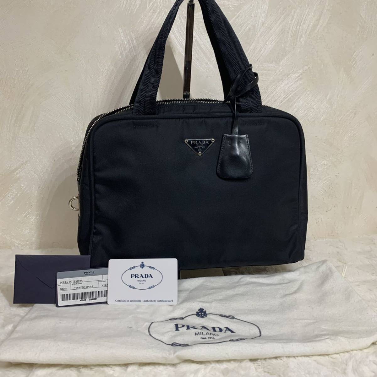 超美品】プラダ PRADA ハンドバッグ 保存袋 ギャランティーカード 