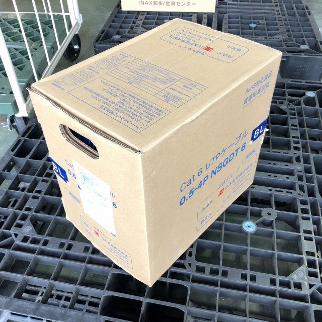 Cat 6 UTP 0.5-4P NSGDT6 UTPケーブル LANケーブル 300m BL 青色 日本製線 開封品 K0025495(5m ...