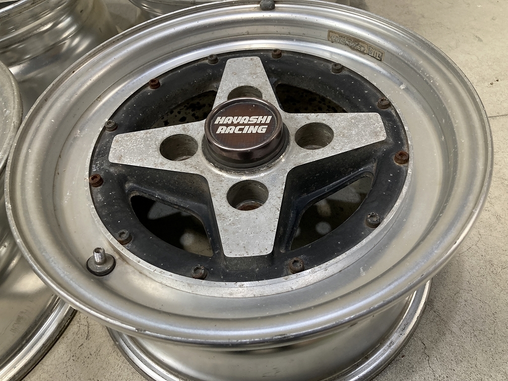 当時物 HAYASHI RACING COMMAND 13インチ 6J +15 PCD114.3 4H 4本 
