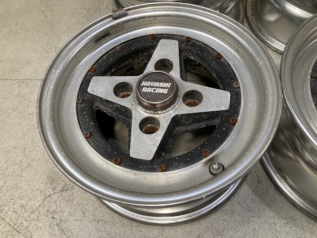 当時物 HAYASHI RACING COMMAND 13インチ 6J +15 PCD114.3 4H 4本 