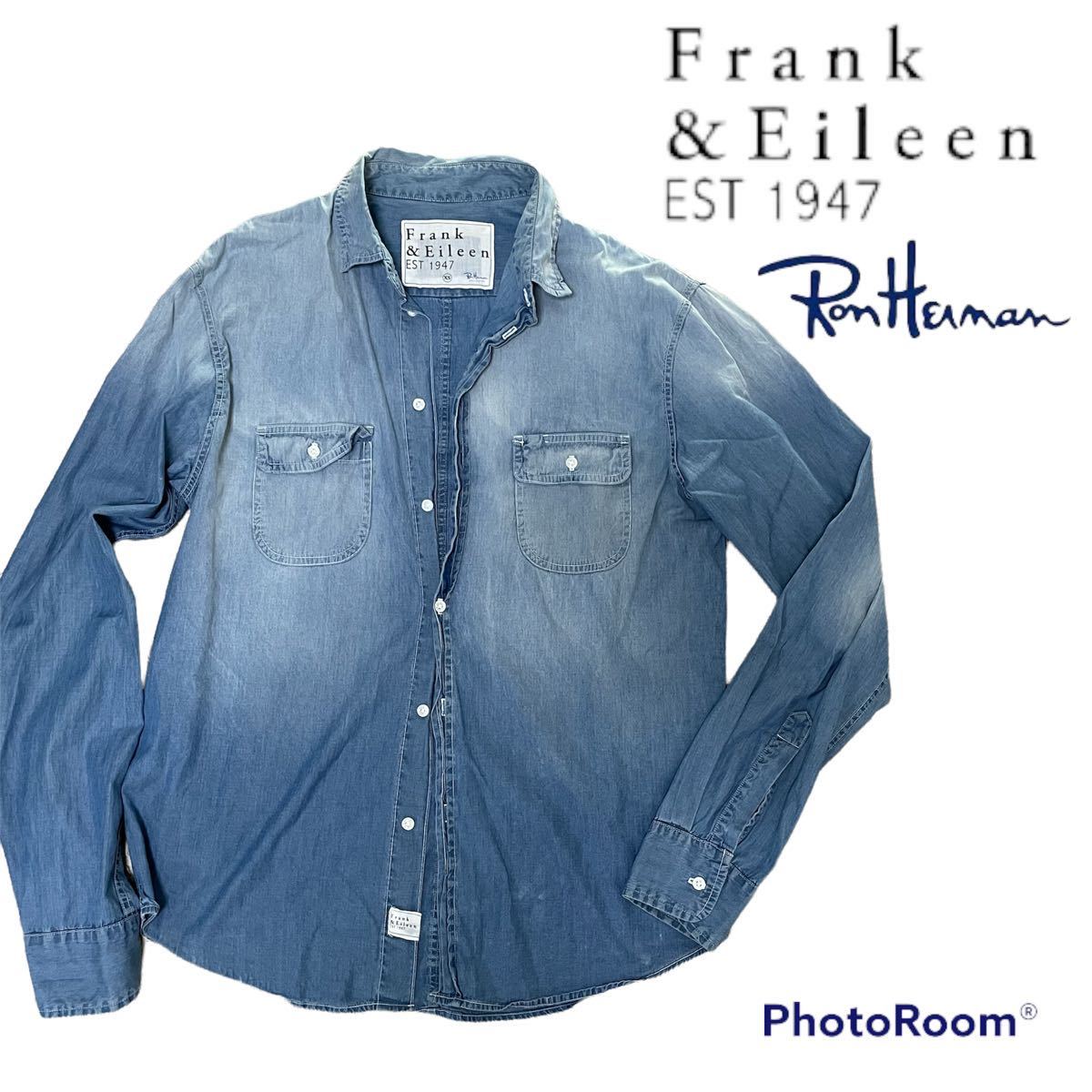 限定SALE，定番 ロンハーマン別注 フランクアンドアイリーン Frank&Eileen Ron Herman デニムシャツ インディゴブルー 長袖シャツ XS メンズ(男性用)｜売買されたオークション情報、yahooの商品情報をアーカイブ 男性用
